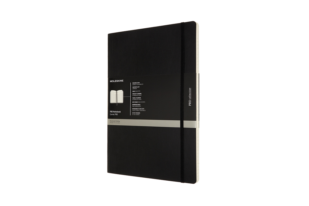 Professional diář-zápisník Moleskine měkký černý A4