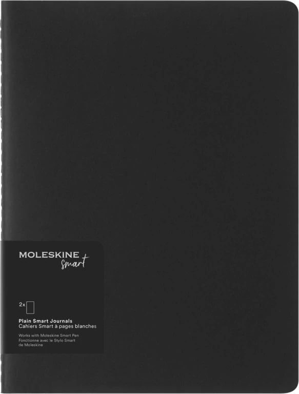 Smart sešity Cahier Moleskine 2 ks čisté černé XL