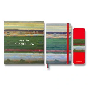 Impressionism sada Moleskine - čistý zápisník L a 6 akvarelových pastelek v dárkové krabici