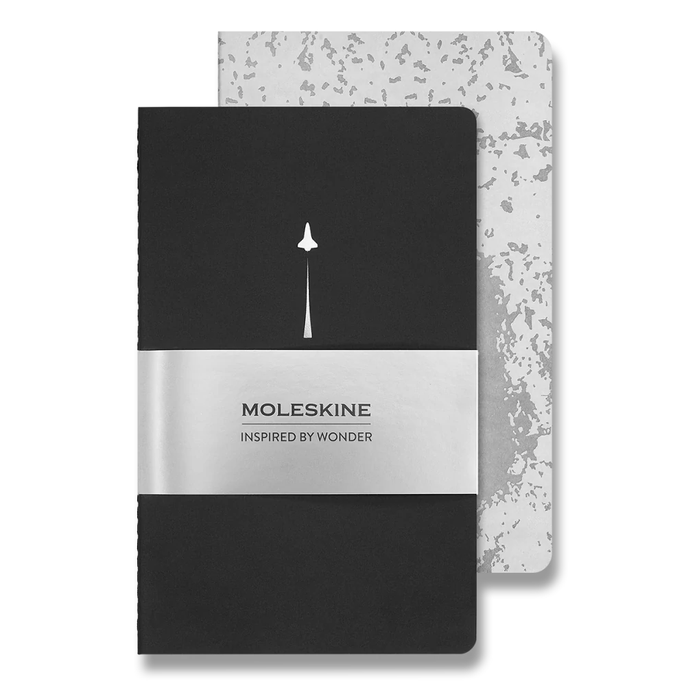 NASA-inspired sešity Moleskine Cahier 2 ks čistý L