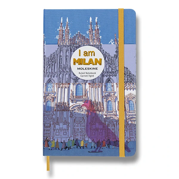 I am Milan zápisník Moleskine linkovaný tvrdý L