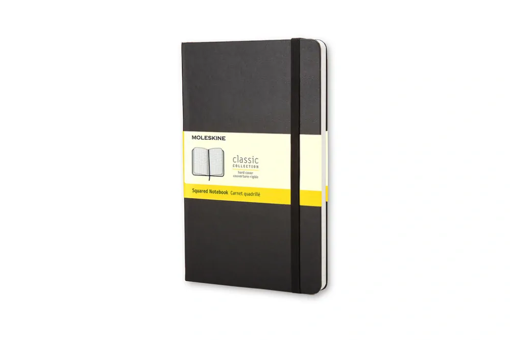 Zápisník Moleskine tvrdý čtverečkovaný černý S
