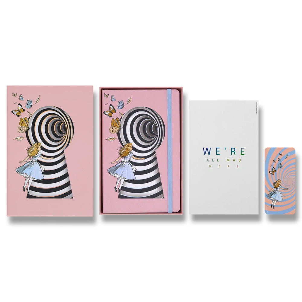 Alice in Wonderland zápisník Moleskine linkovaný L v dárkové krabici