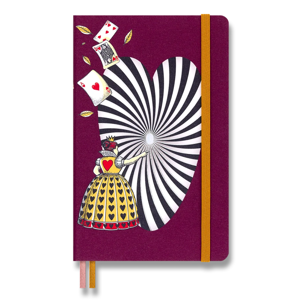 Alice in Wonderland zápisník Moleskine čistý tvrdý L