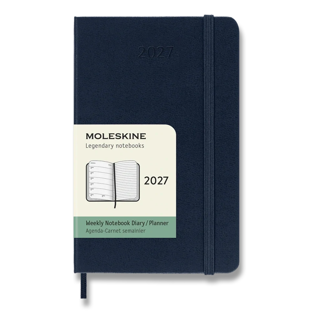 Plánovací zápisník Moleskine 2027 tvrdý modrý S