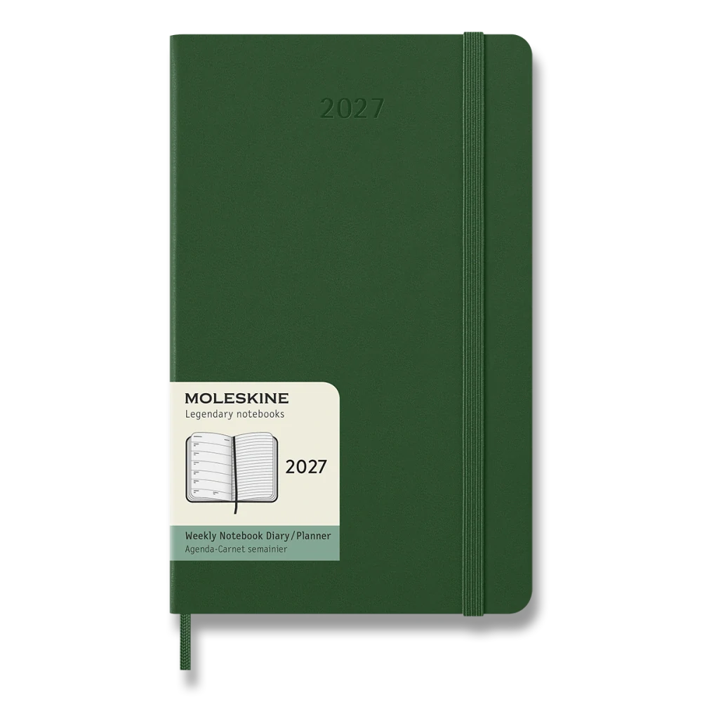 Plánovací zápisník Moleskine 2027 tvrdý zelený L