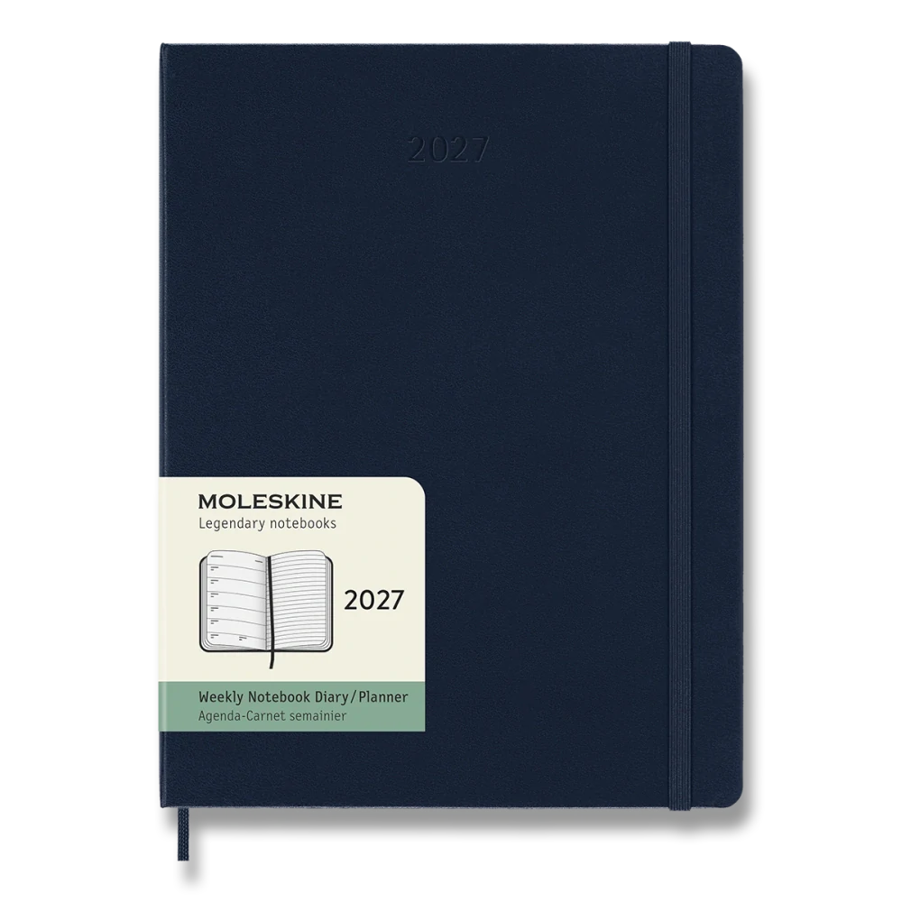 Plánovací zápisník Moleskine 2027 tvrdý modrý XL