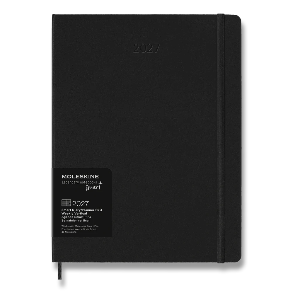 Smart plánovací zápisník Moleskine PRO 2027 tvrdý černý XL
