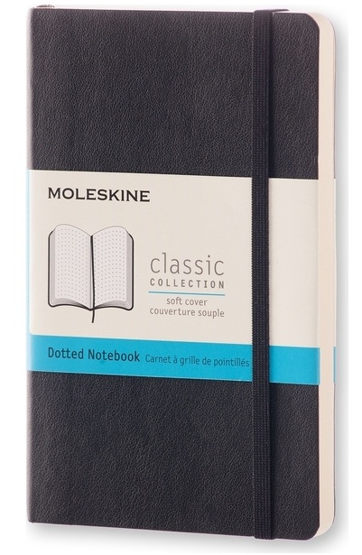 Zápisník Moleskine měkký tečkovaný černý S