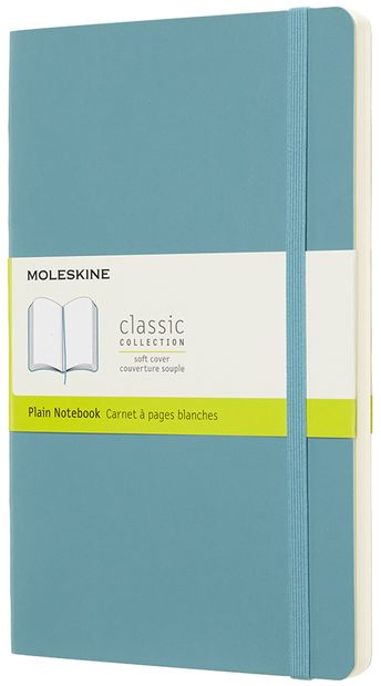 Zápisník Moleskine měkký čistý modrozelený L