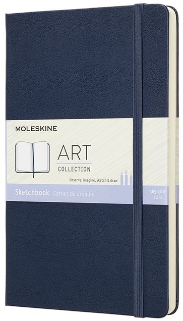 Skicář Moleskine tvrdý modrý L