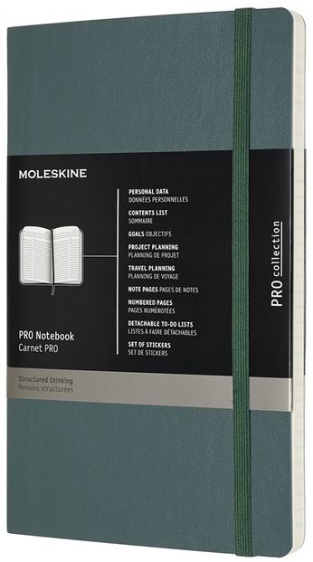 Professional diář-zápisník Moleskine měkký zelený L