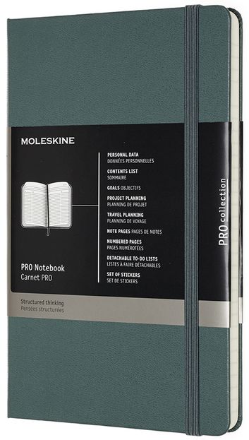 Professional diář-zápisník Moleskine tvrdý zelený L