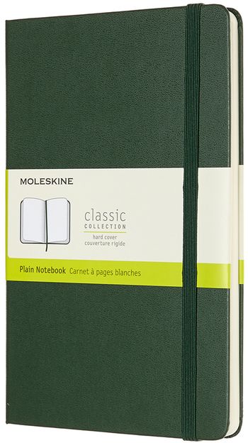 Zápisník Moleskine tvrdý čistý zelený L