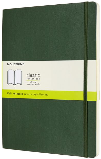 Zápisník Moleskine měkký čistý zelený XL