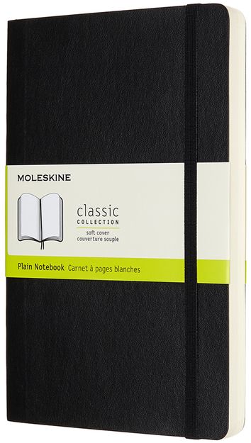 Zápisník Moleskine Expanded měkký čistý černý L