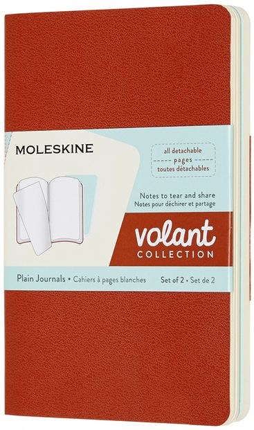 Volant zápisníky Moleskine 2 ks čistý oranžový a modrý S