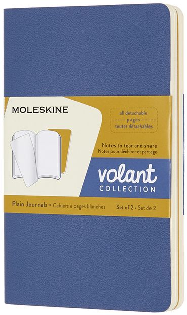 Volant zápisníky Moleskine 2 ks čistý modrý a žlutý S