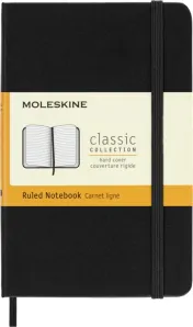 Zápisník Moleskine tvrdý linkovaný černý S
