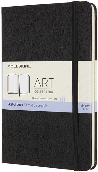 Skicář Moleskine tvrdý černý M