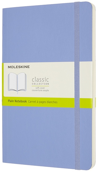 Zápisník Moleskine měkký čistý světle modrý L
