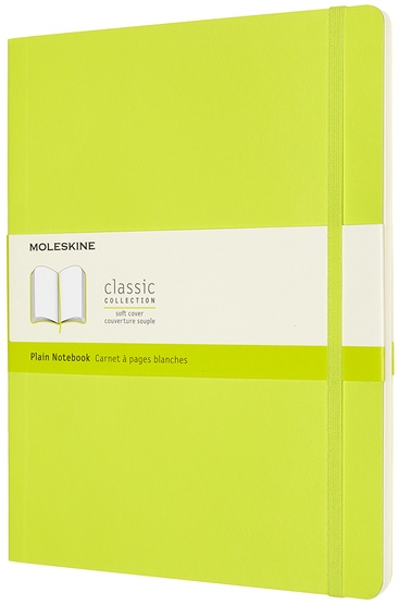 Zápisník Moleskine měkký čistý žlutozelený XL