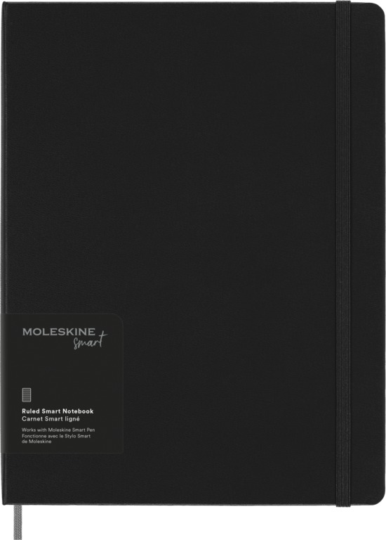 Smart zápisník Moleskine tvrdý linkovaný černý XL