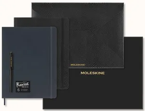 Precious & Ethical Vegea sběratelská sada Moleskine XL - dva zápisníky XL, obálka A4 a plnící pero Kaweco