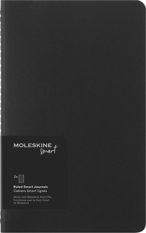 Smart sešity Cahier Moleskine 2 ks linkované černé L