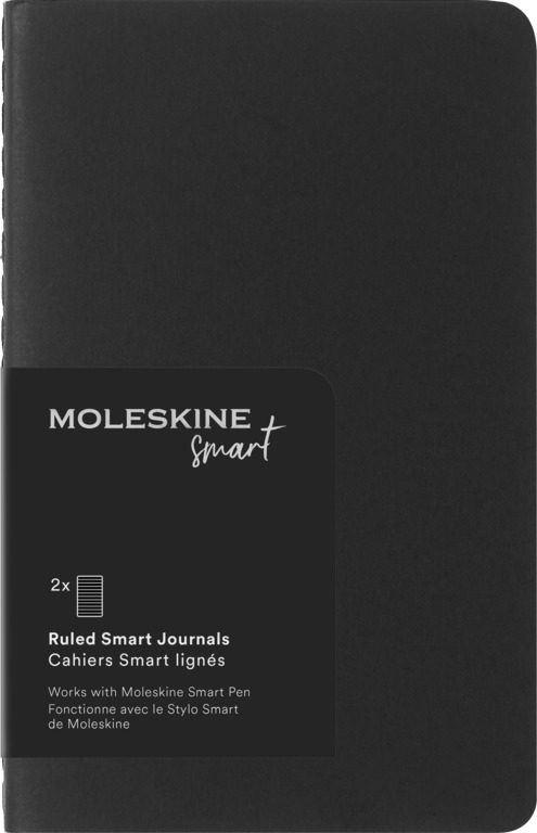 Smart sešity Cahier Moleskine 2 ks linkované černé S