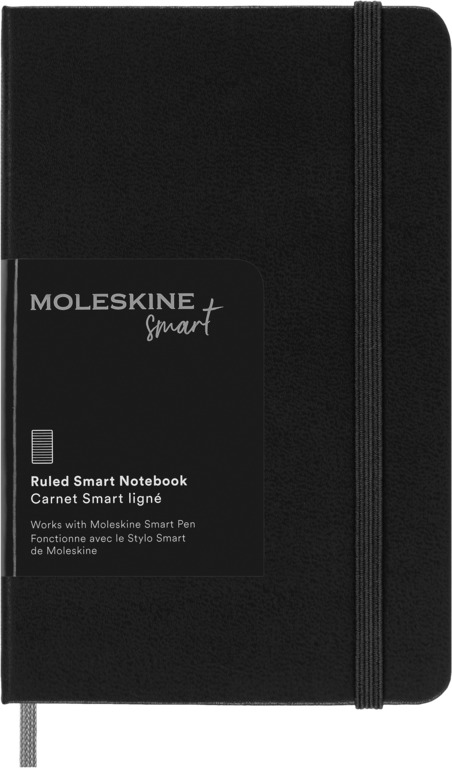 Smart zápisník Moleskine tvrdý linkovaný černý S