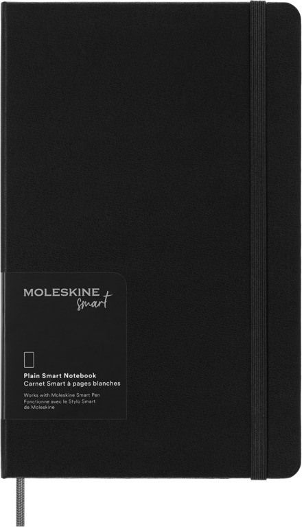 Smart zápisník Moleskine tvrdý čistý černý L