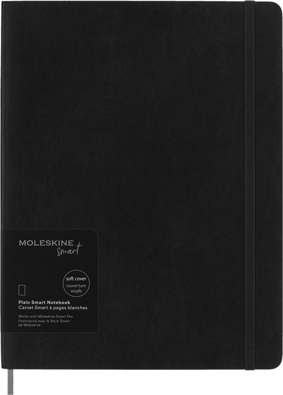Smart zápisník Moleskine měkký čistý černý XL