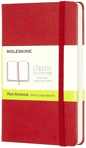 Zápisník Moleskine tvrdý čistý červený S