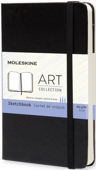 Skicář Moleskine tvrdý černý S