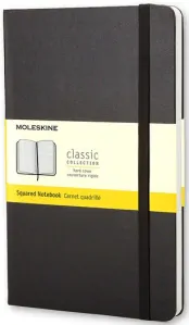 Zápisník Moleskine tvrdý čtverečkovaný černý L