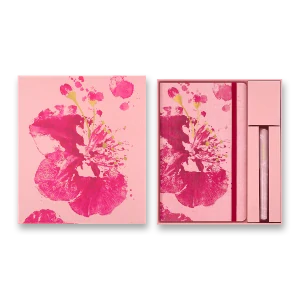 Kreativní sada Sakura - zápisník Moleskine linkovaný a čistý L a kuličkové pero v dárkové krabici