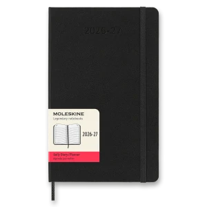 18měsíční diář denní Moleskine 2026-2027 tvrdý černý L
