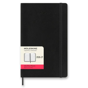 18měsíční diář denní Moleskine 2026-2027 měkký černý L