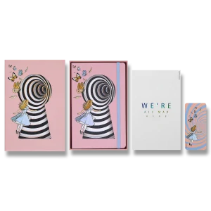Alice in Wonderland zápisník Moleskine linkovaný L v dárkové krabici