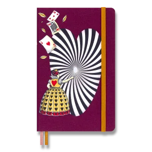 Alice in Wonderland zápisník Moleskine čistý tvrdý L