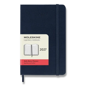 Diář Moleskine 2027 denní tvrdý modrý S