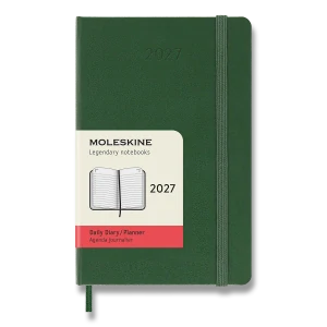 Diář Moleskine 2027 denní tvrdý zelený S