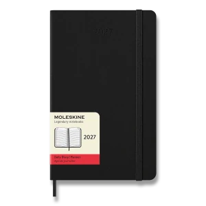 Diář Moleskine 2027 denní tvrdý černý L