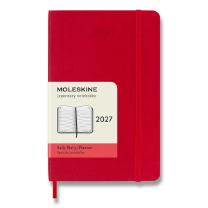 Diář Moleskine 2027 denní měkký červený S