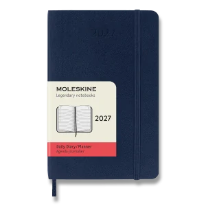 Diář Moleskine 2027 denní měkký modrý S