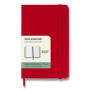 Plánovací zápisník Moleskine 2027 tvrdý červený S