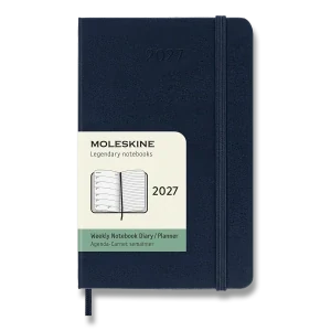 Plánovací zápisník Moleskine 2027 tvrdý modrý S