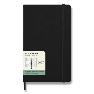 Plánovací zápisník Moleskine 2027 tvrdý černý L