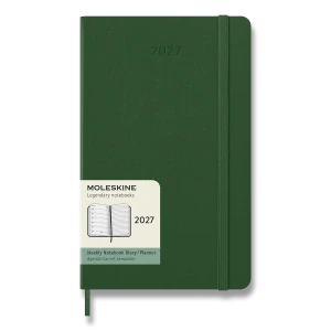 Plánovací zápisník Moleskine 2027 tvrdý zelený L